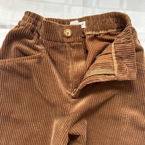 Zara Kids Brown High Waist Wide Leg Brown Corduroy Pants - Picture 11 of 16